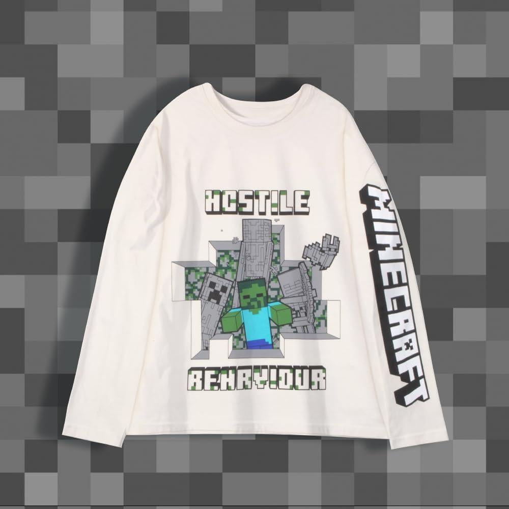 Camisetas de Minecraft para Niños 3-Pack - Manga Larga Algodón