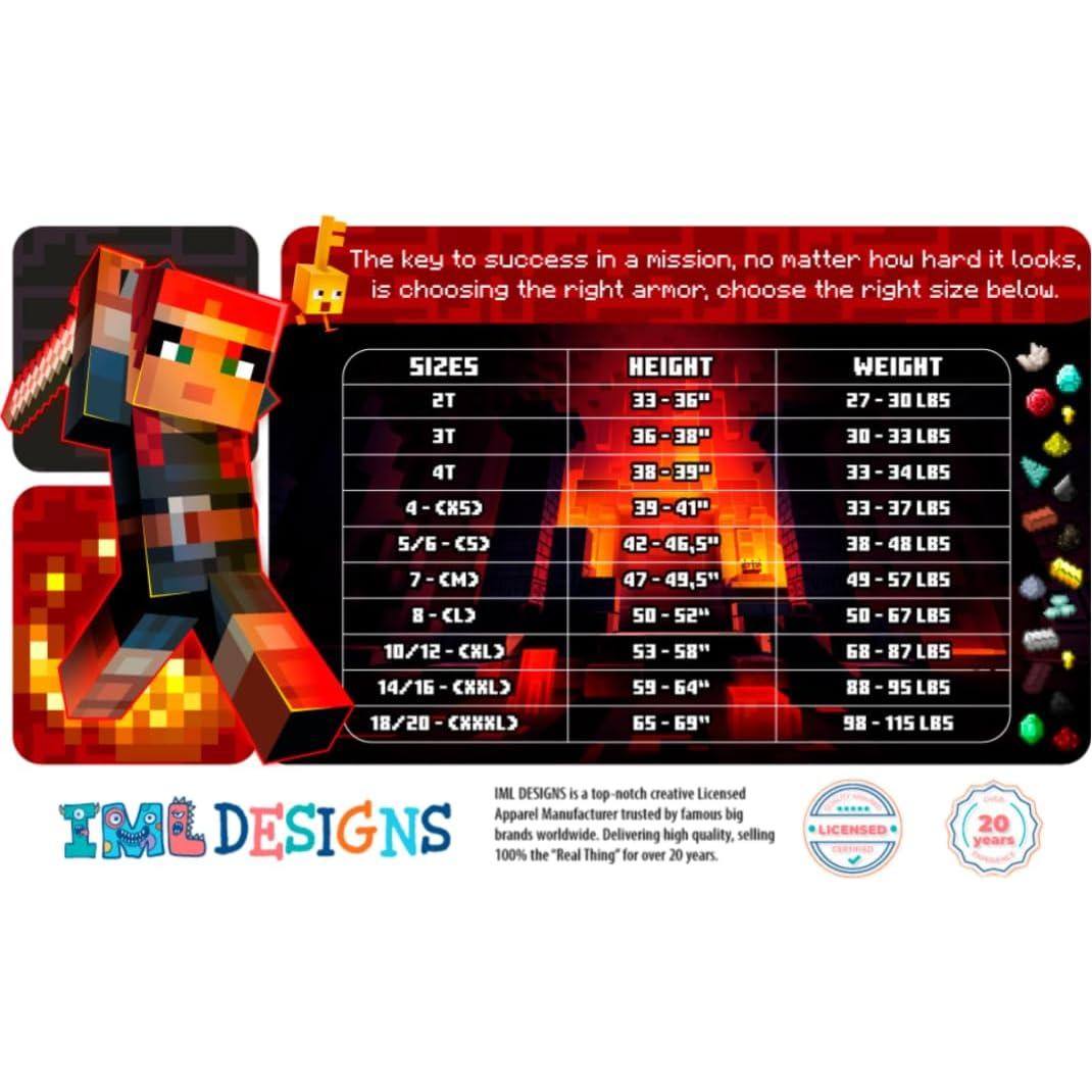 Camisetas de Minecraft para Niños 3-Pack - Manga Larga Algodón