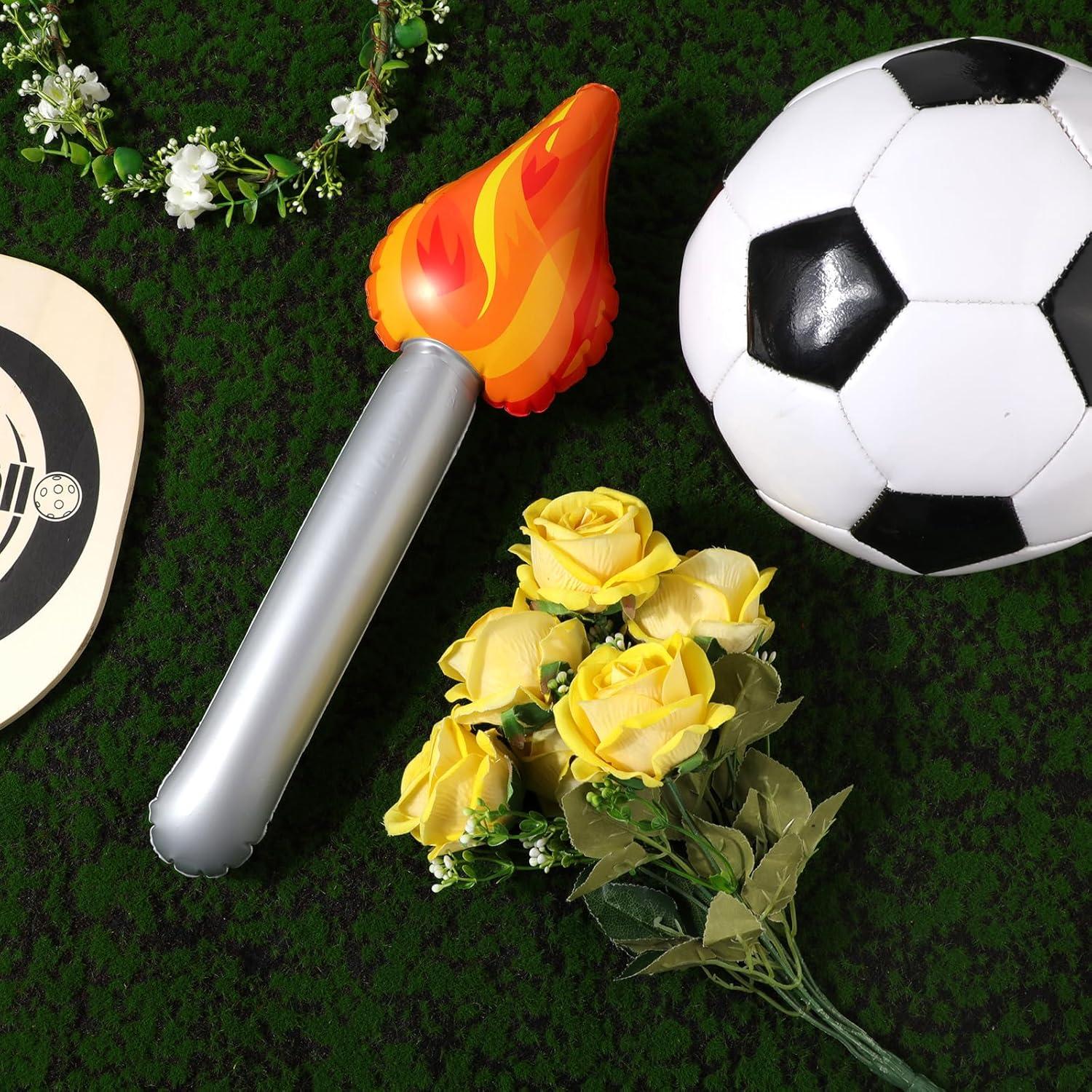 6 Antorchas Inflables PVC 40x13.5cm Decoración Fiesta Halloween