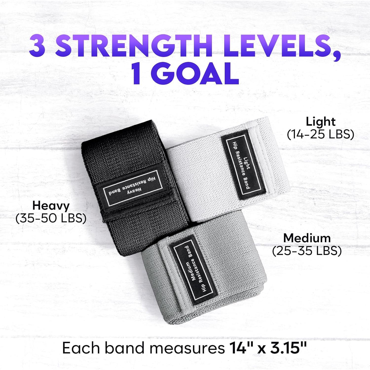 Bandas de Resistencia ZENO 3 Niveles Antideslizantes para Ejercicio