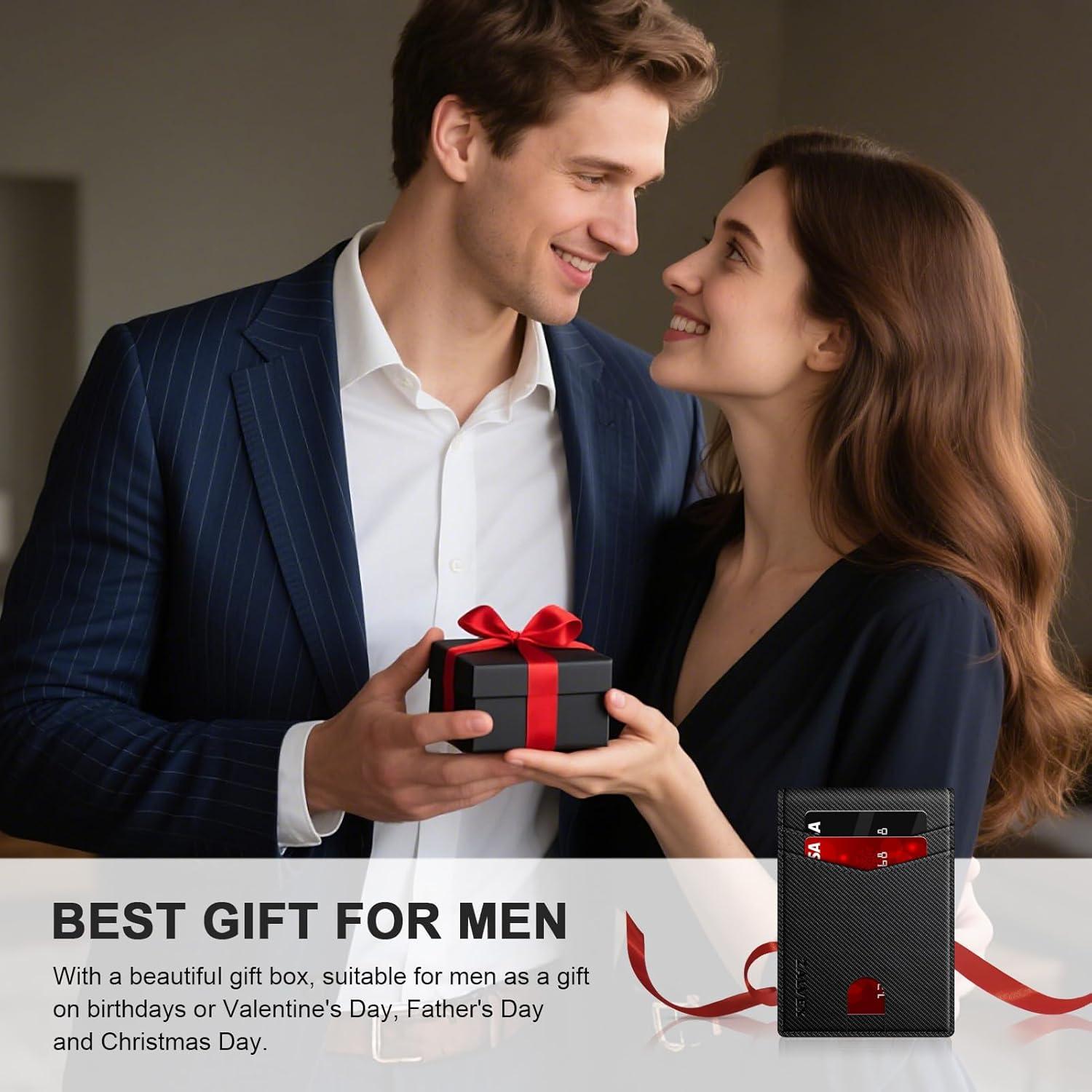 Billetera Slim ZALVEX con Bloqueo RFID para Hombres - 14 Tarjetas