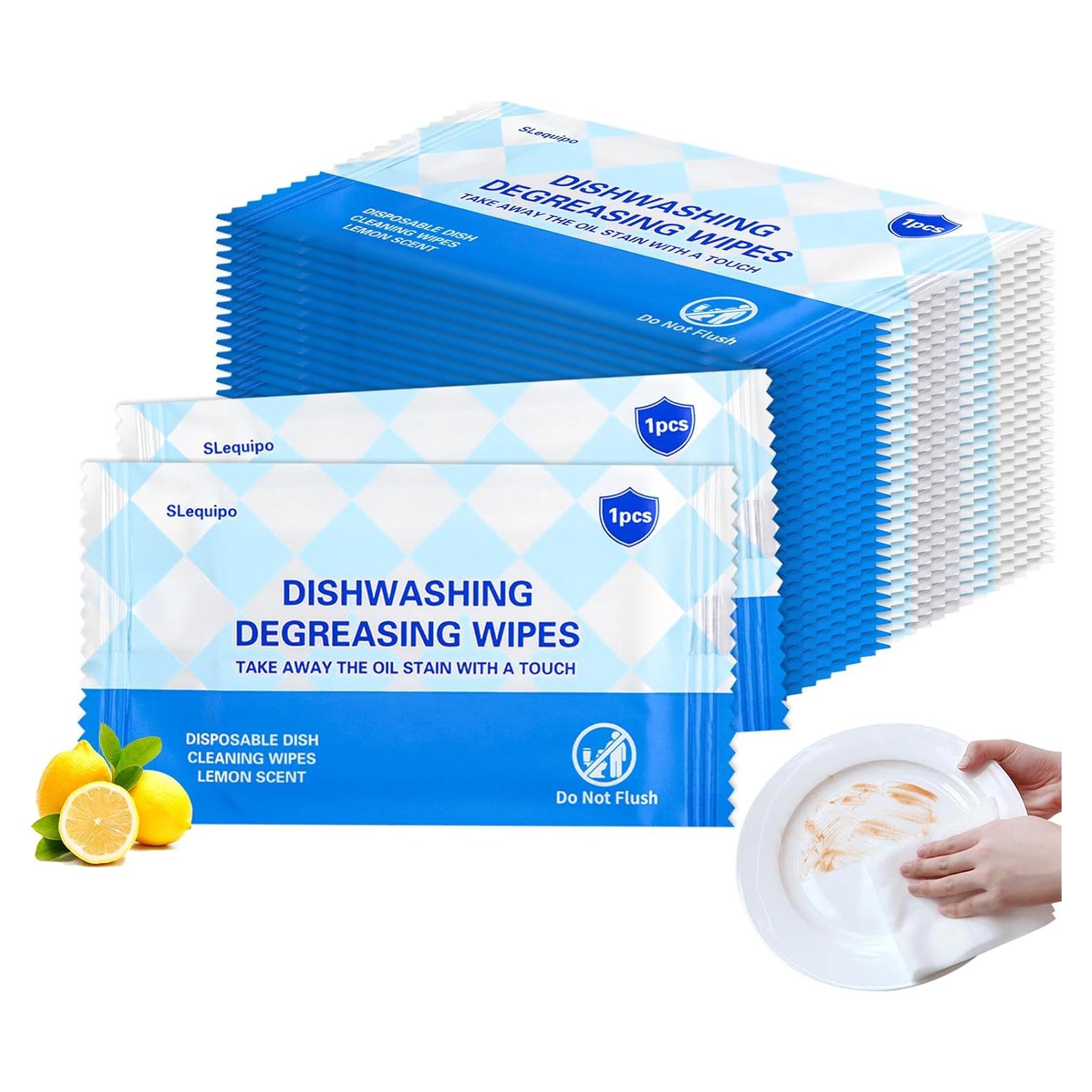 Toallitas de Limpieza Desechables SLequipo 50 Pcs Aroma Limón