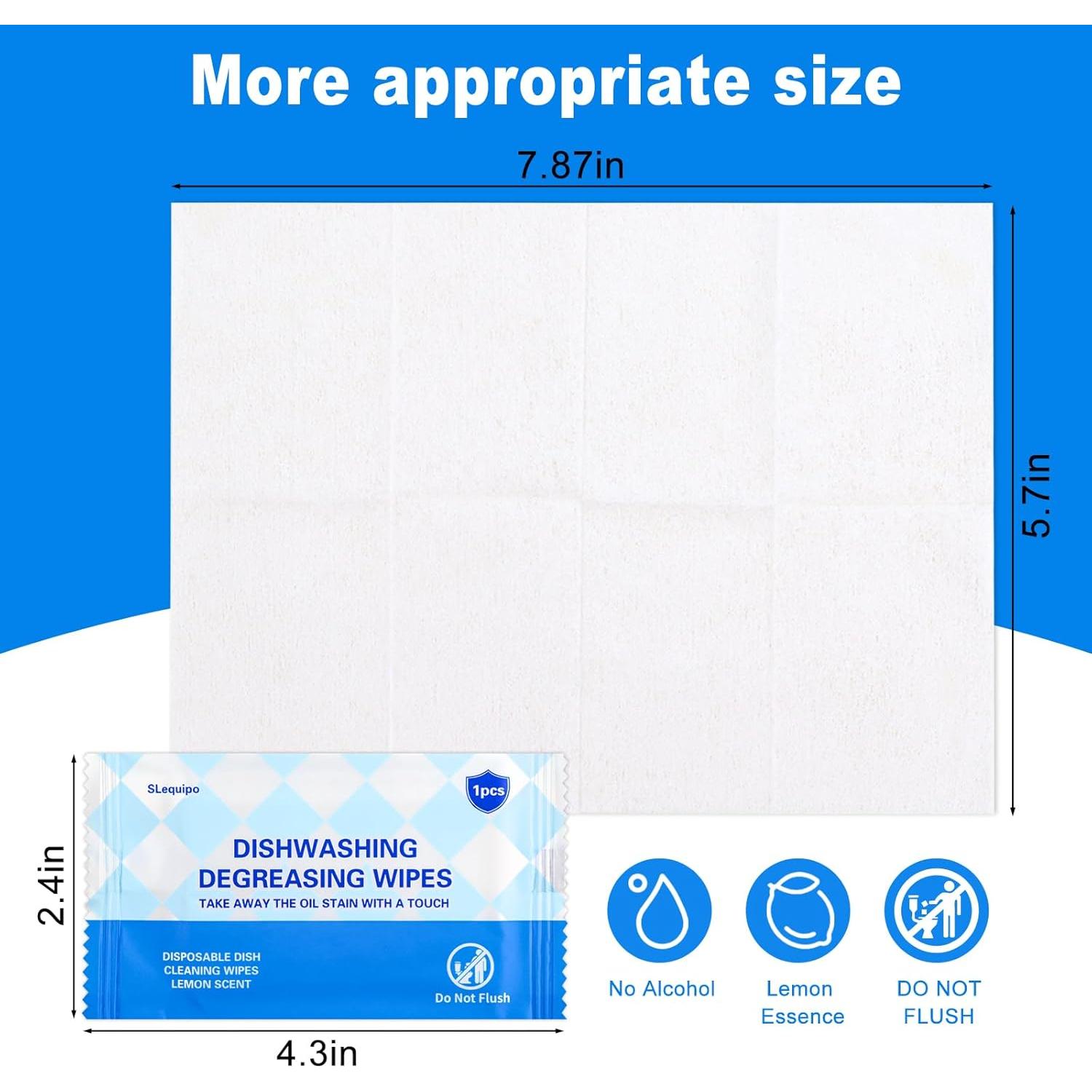 Toallitas de Limpieza Desechables SLequipo 50 Pcs Aroma Limón