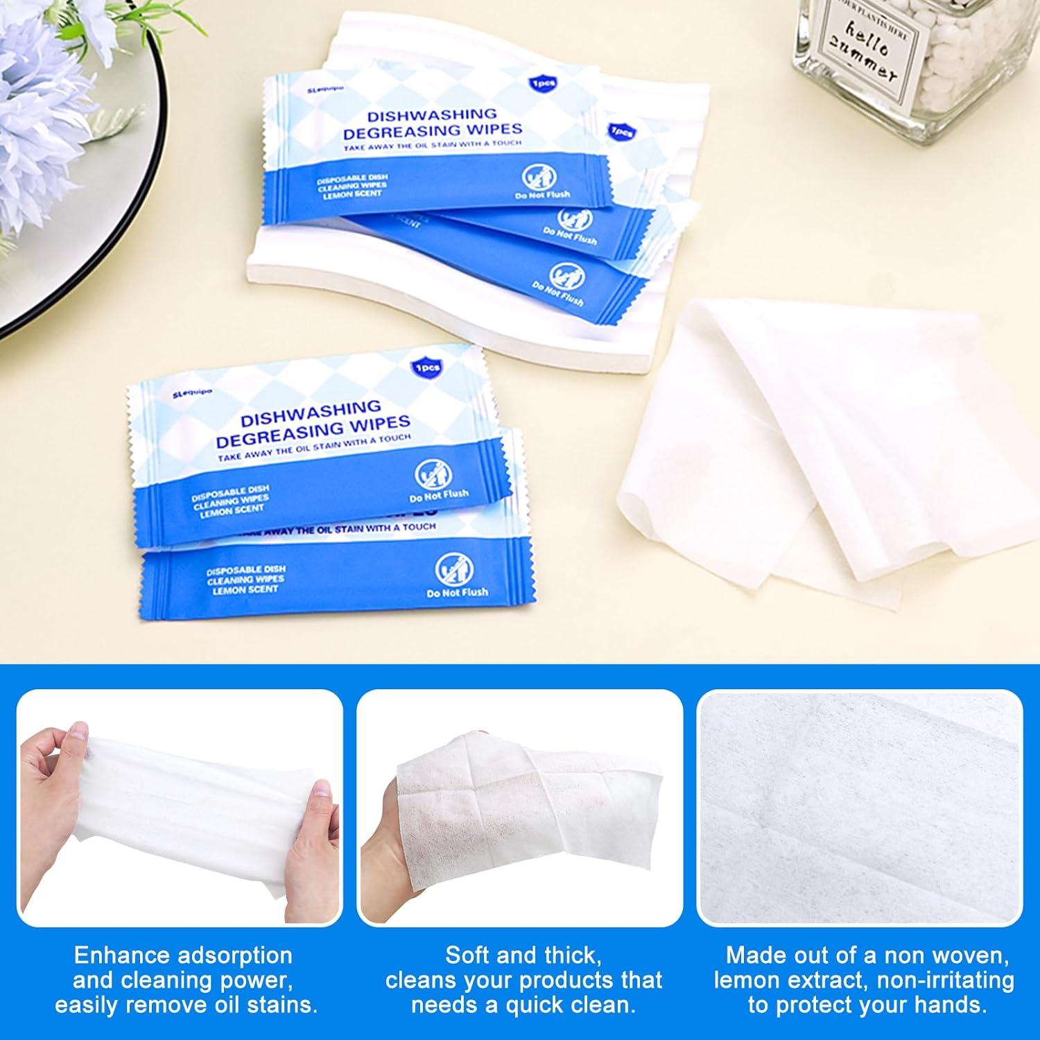Toallitas de Limpieza Desechables SLequipo 50 Pcs Aroma Limón