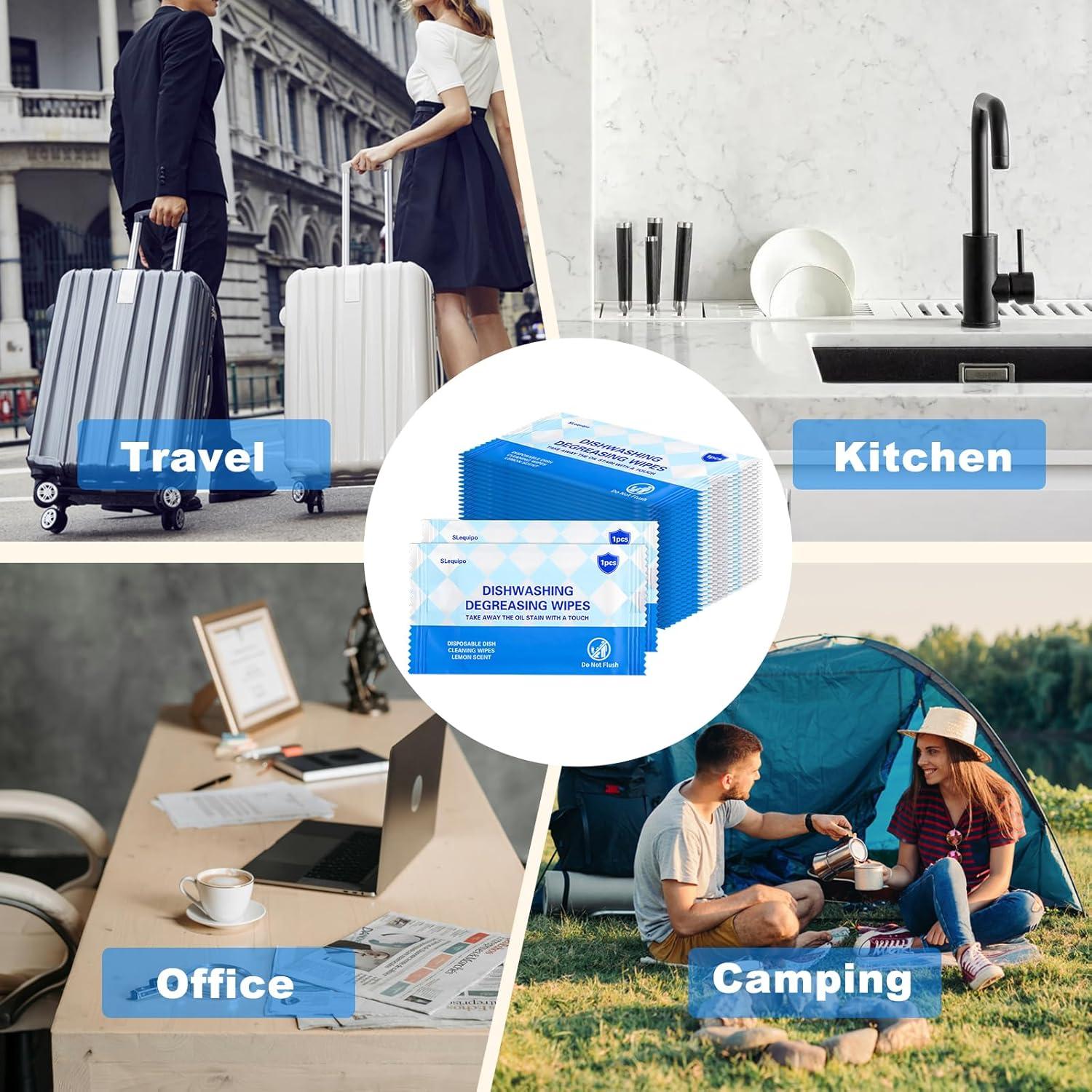 Toallitas de Limpieza Desechables SLequipo 50 Pcs Aroma Limón