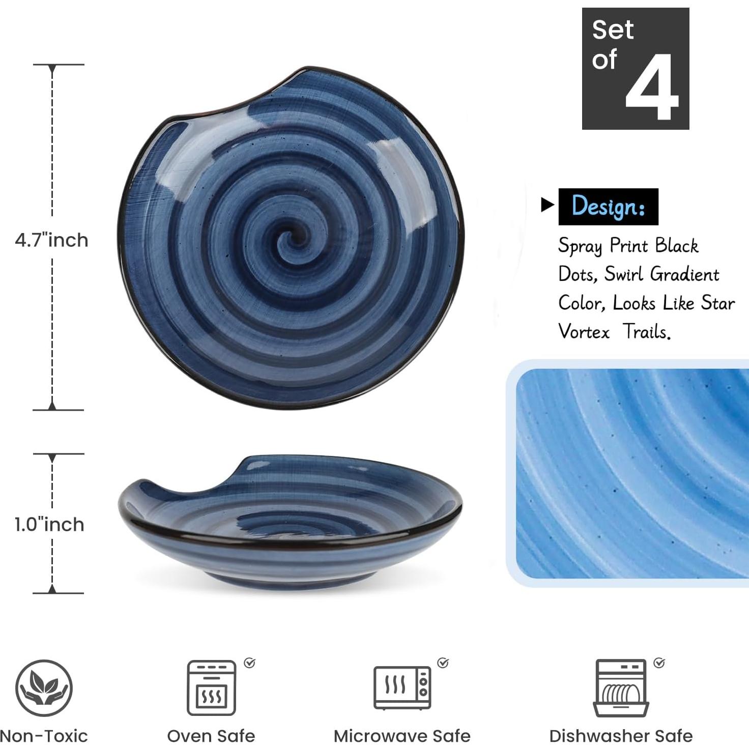 Soporte para Cucharas KitchenTour Cerámica 11.94 cm Set 4 Colores