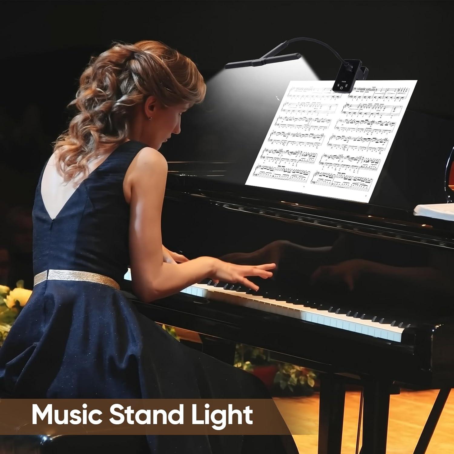 Luz de Atril Recargable Javik con Clip y 3 Niveles de Brillo