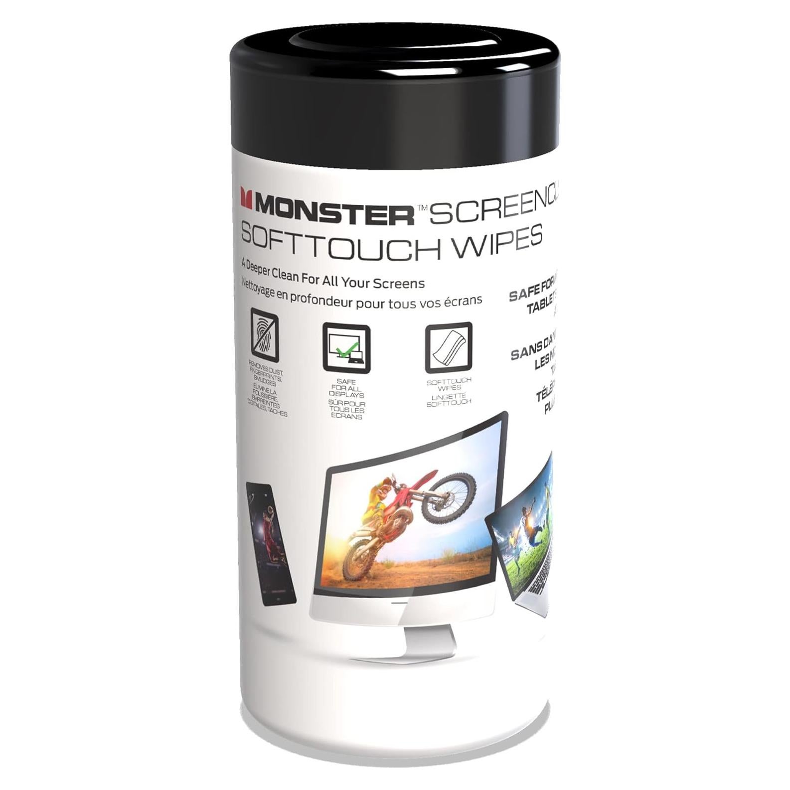 Toallitas Limpiadoras de Pantallas Monster 70 Unidades