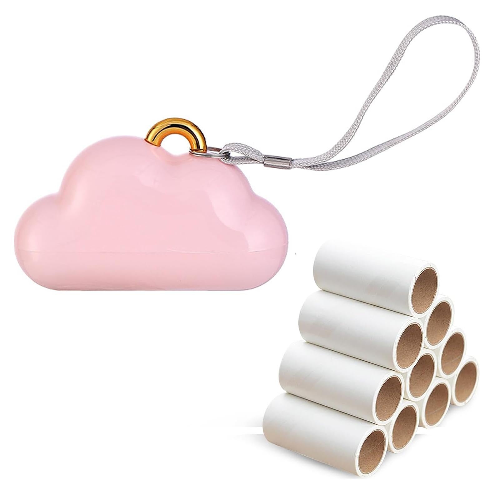 Mini Rodillo Quitapelusas Aklimida Rosa Reutilizable 10 Rollos