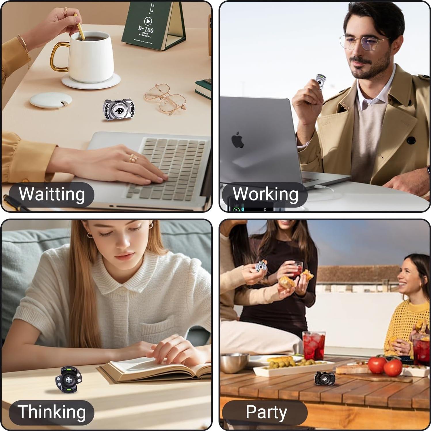 Juguete Antiestrés 3-en-1 Berotok - Spinner, Clicker y Deslizador