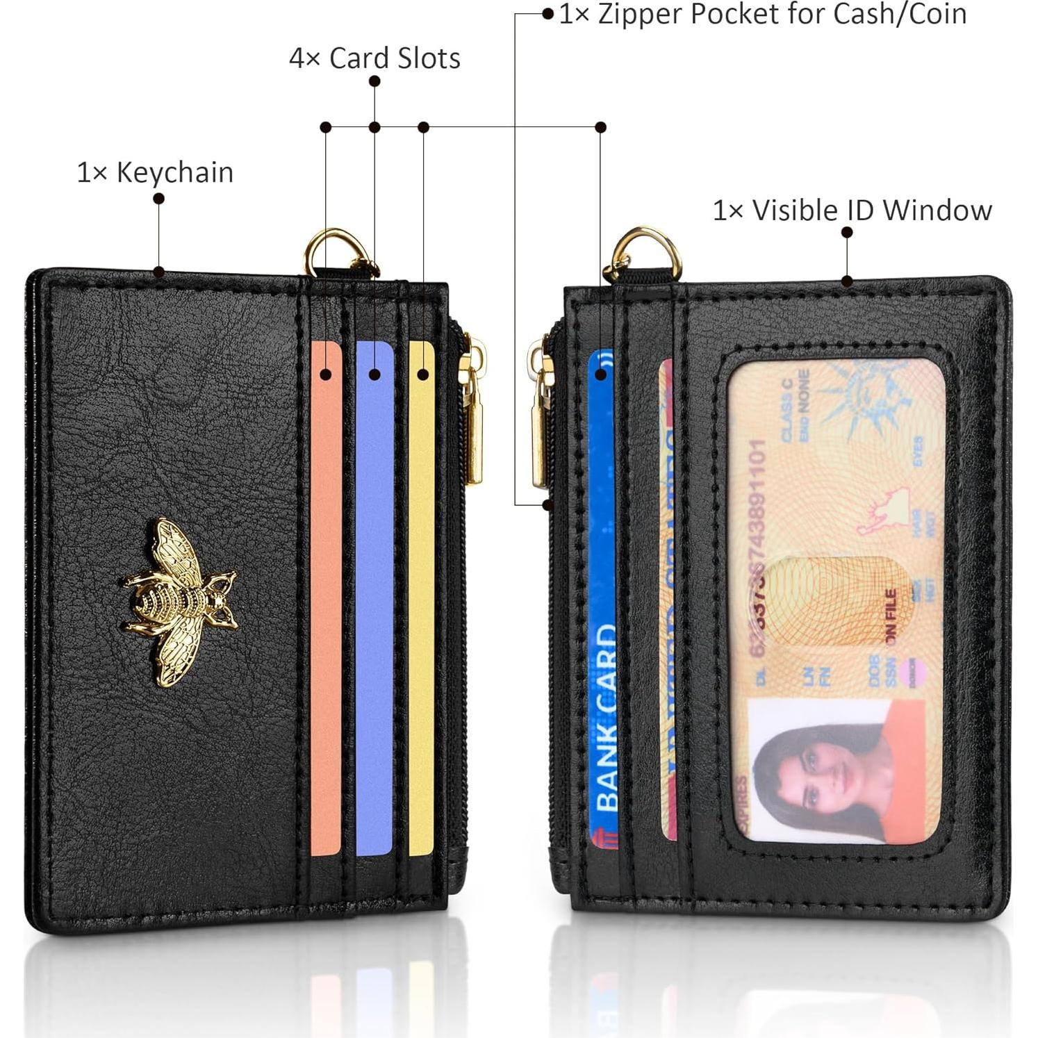 Monedero RFID SEAVILIA para Mujeres con Llavero y Abeja