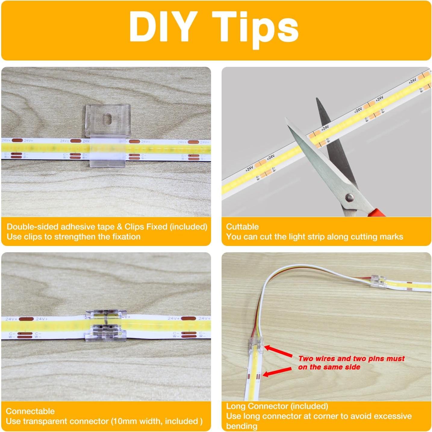 Tira LED COB 5m DAYBETTER Blanco Ajustable 2700K-6500K
