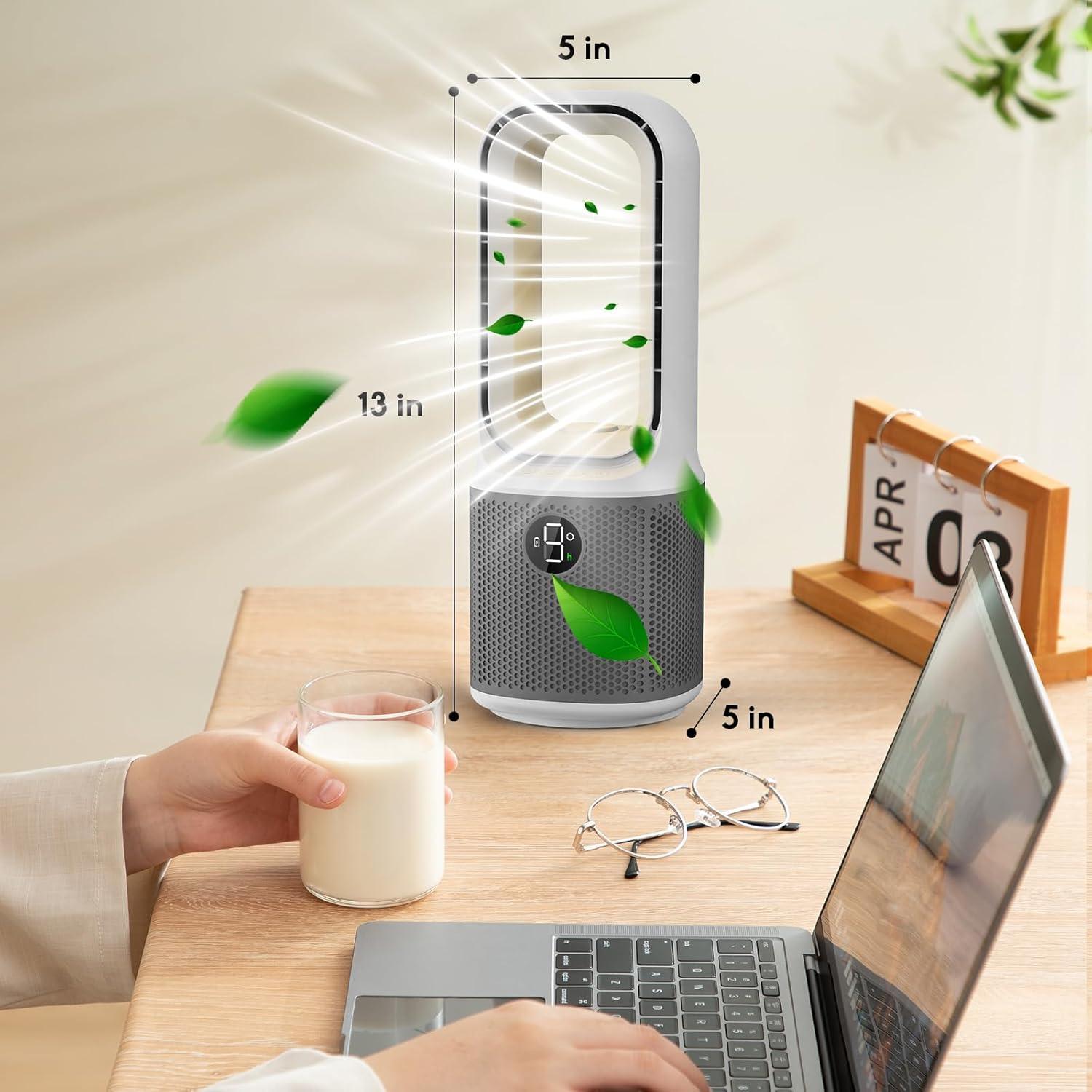 Ventilador de Mesa Misby MB-F12-GR Silencioso 9 Velocidades 33 cm