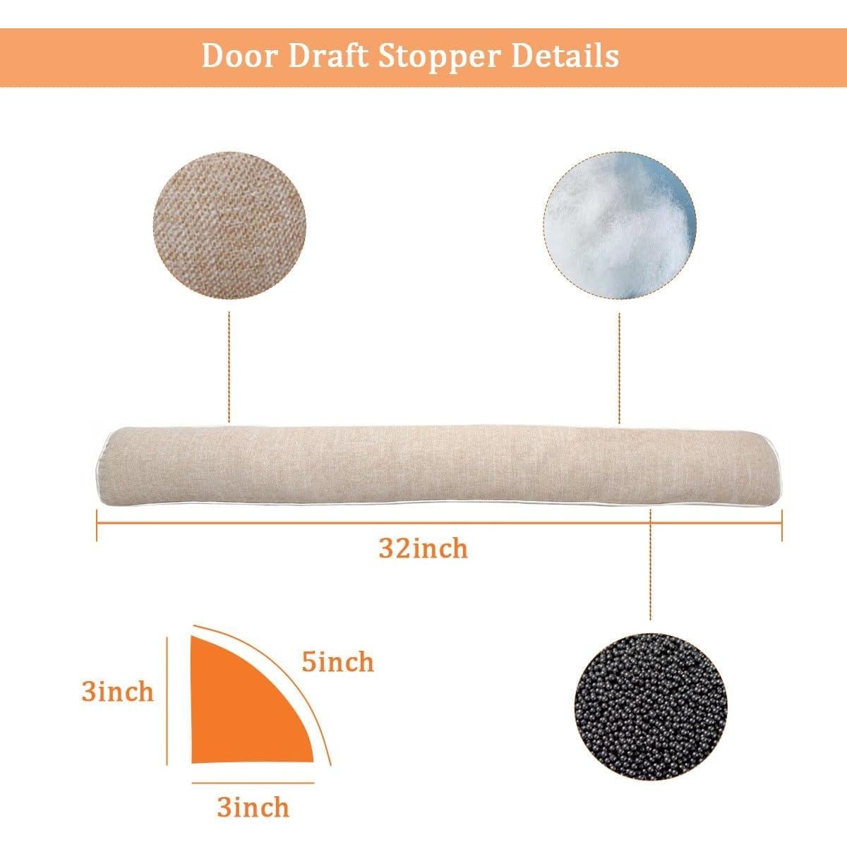 Tapón de Corrientes para Puerta Wohomzy 83 cm Beige Aislante