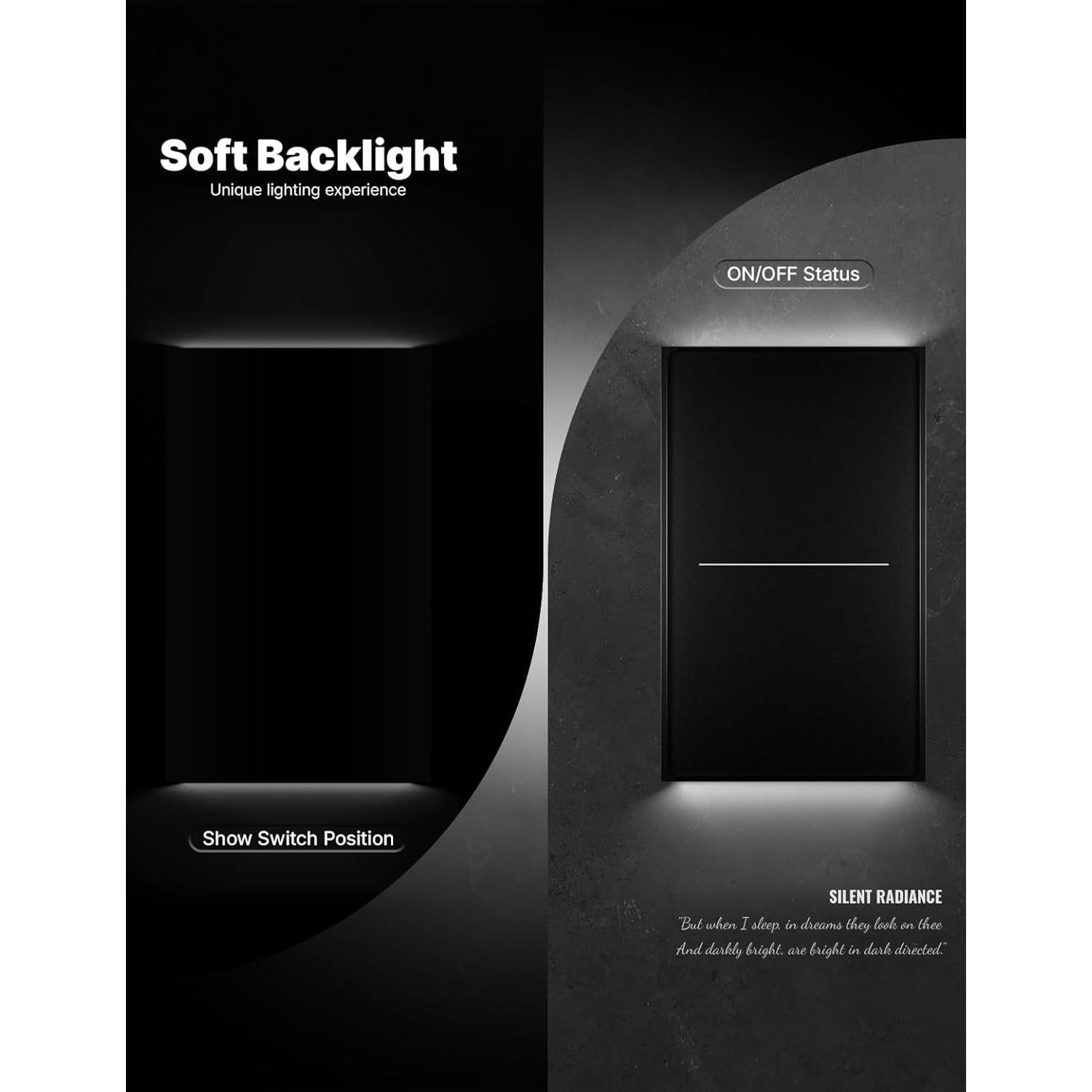 Interruptor Inteligente Táctil MOES SF 2026 WiFi 2.4GHz Gris 1 Gang