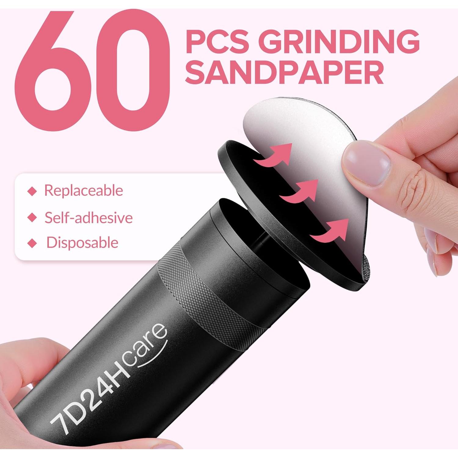 Removedor de Callos Eléctrico 7d24hcare con 60 Discos Lija