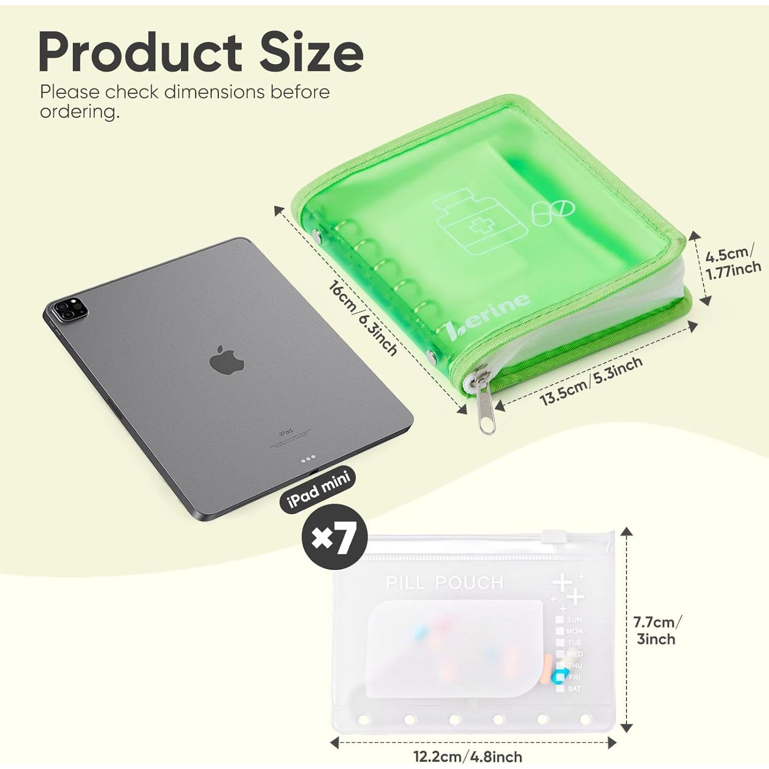 Bolsas de Pastillas Reutilizables Lerine 7 Unidades Verde