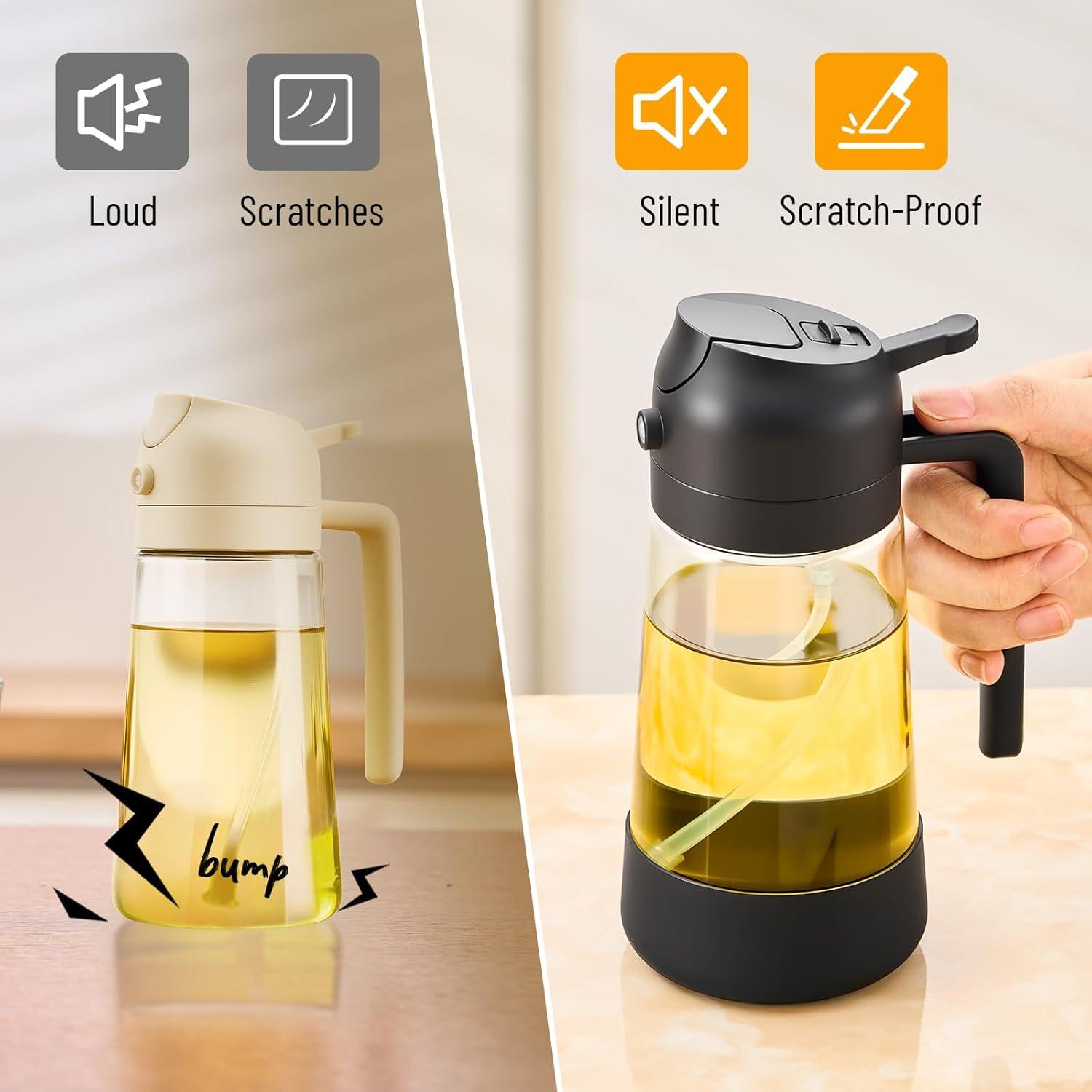 Botella dispensadora de aceite PARACITY 500ML 2 en 1 Negro