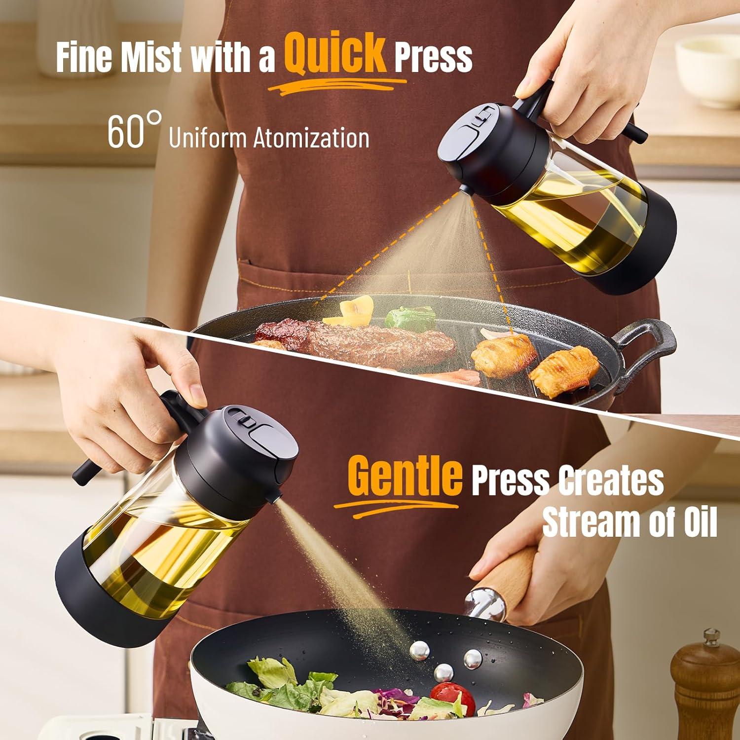 Botella dispensadora de aceite PARACITY 500ML 2 en 1 Negro