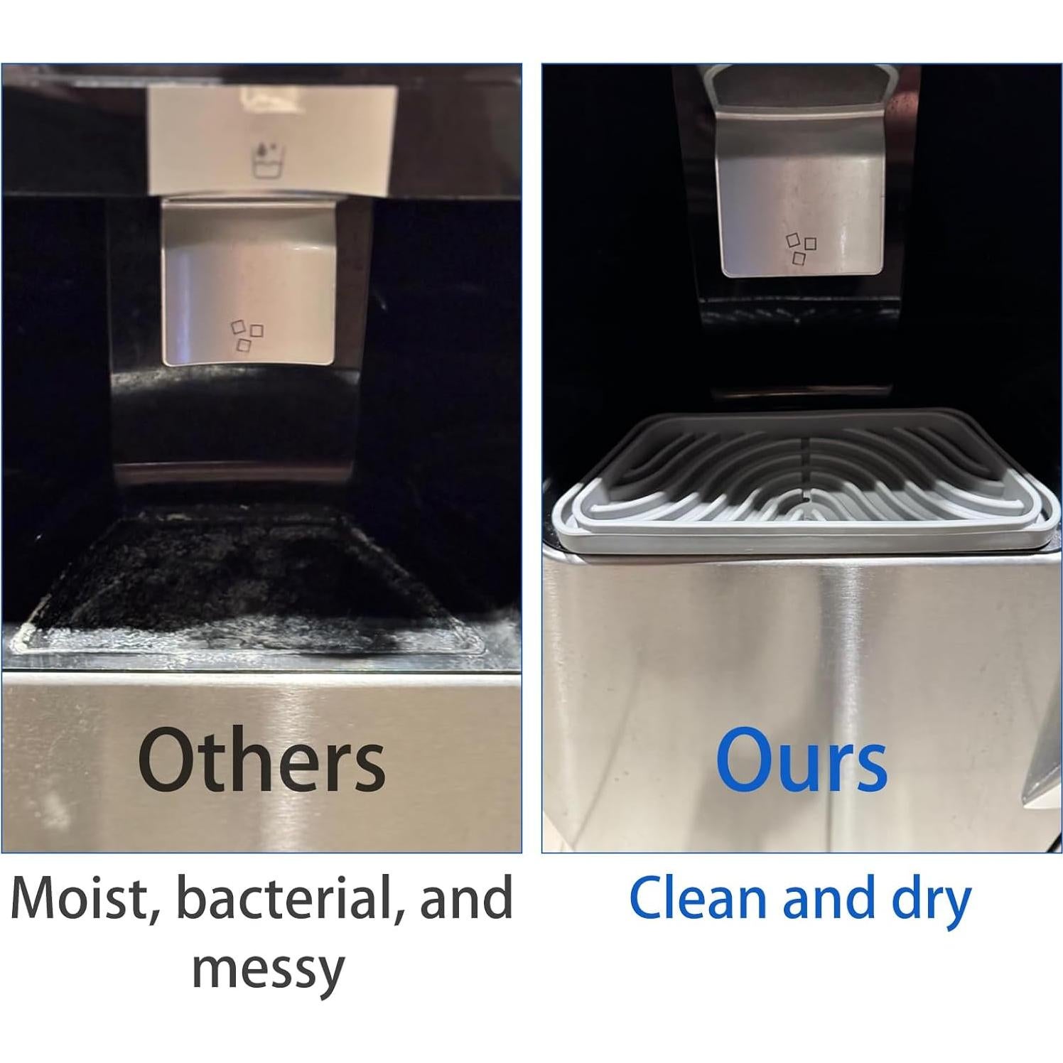 Bandejas de Goteo de Silicona ZHMEINA 2 Pcs Rectangulares Negras