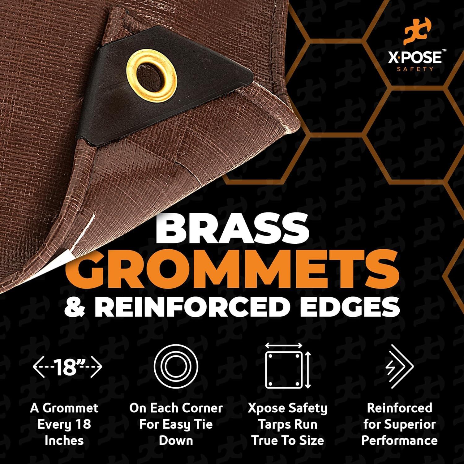 Lona de Polietileno Marrón 2.57 kg 10x10 impermeable Xpose Safety