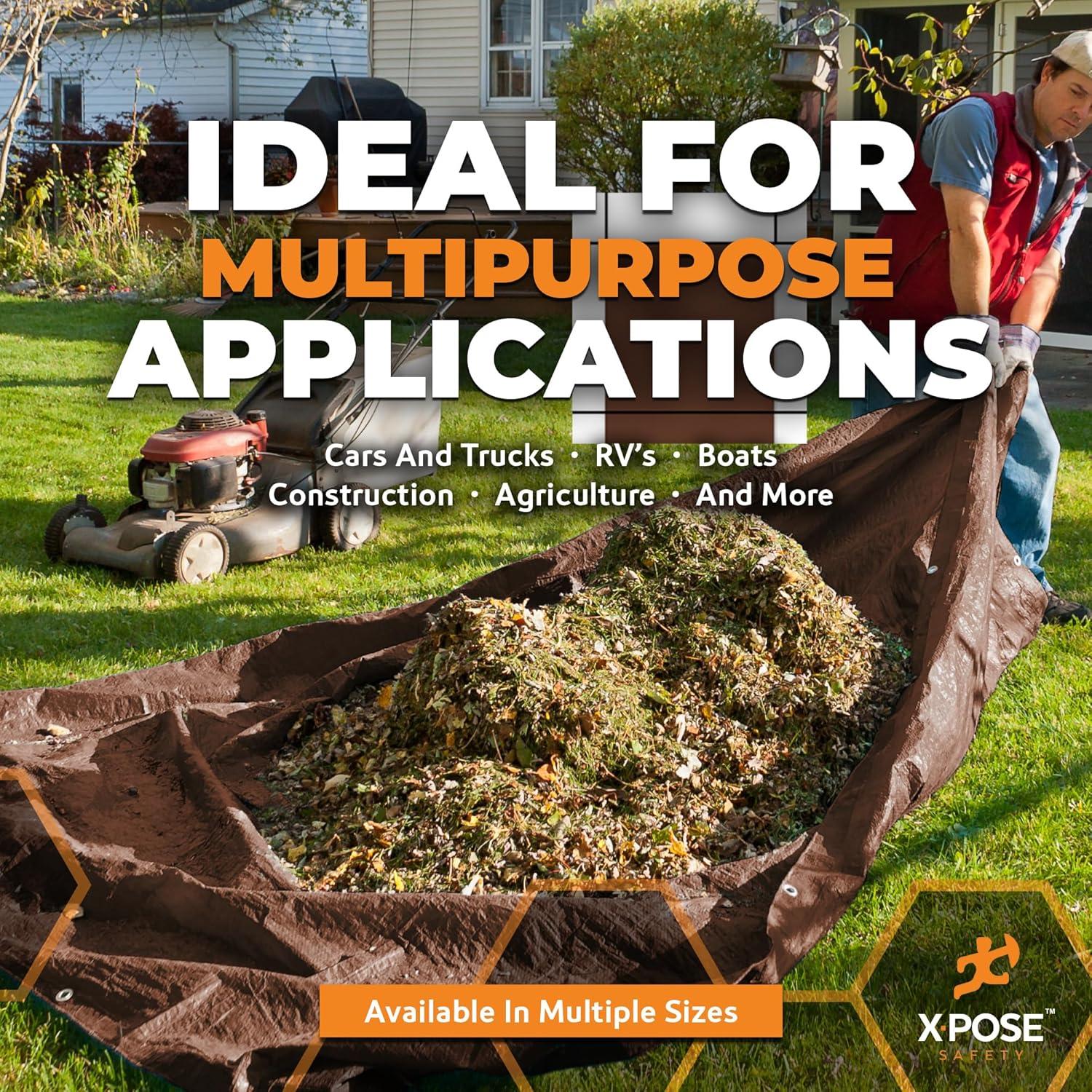 Lona de Polietileno Marrón 2.57 kg 10x10 impermeable Xpose Safety