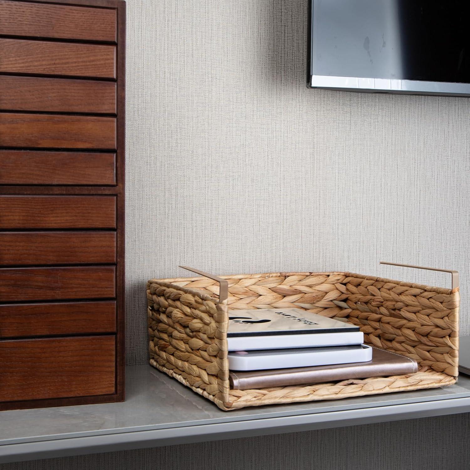 Cesta de Almacenamiento Colgante BSTNASI de Jacinto de Agua 32x30 cm