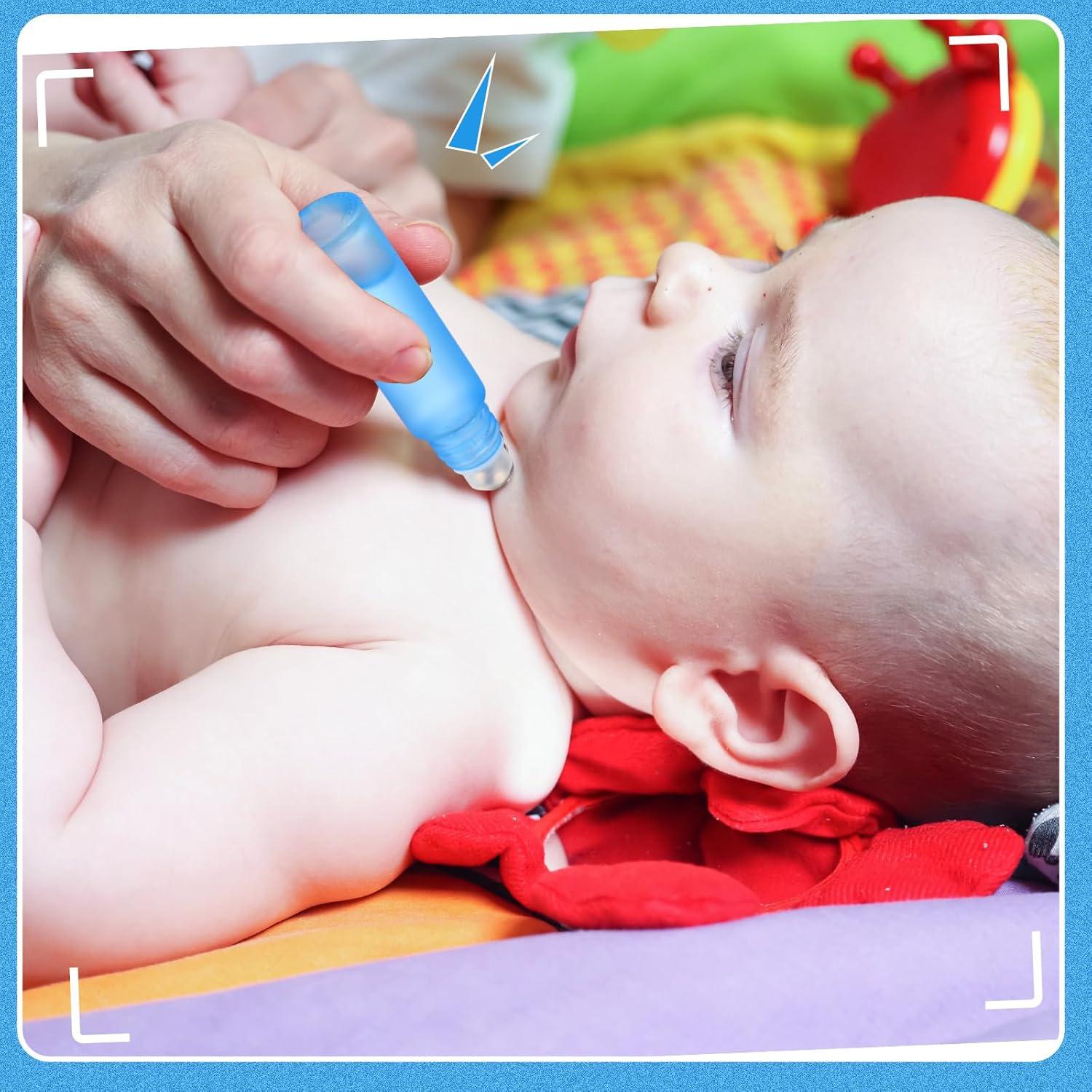 Sumind 150 Botellas de Rodillo de Vidrio 10 ml Azul Esmerilado