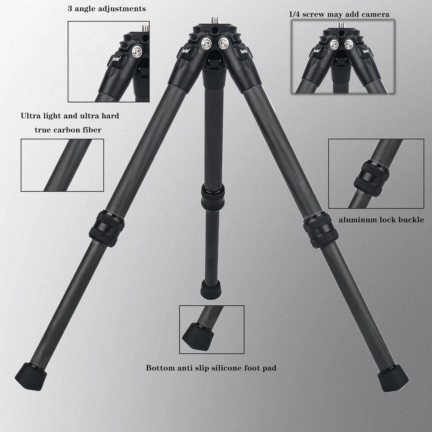 Trípode Mini de Escritorio Qishang de Fibra de Carbono para Cámaras