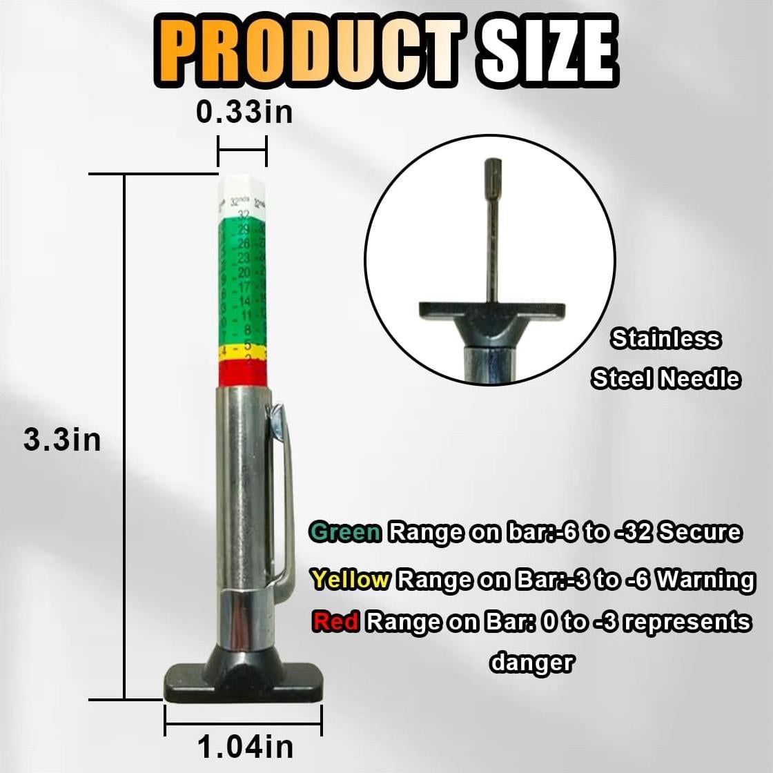 Medidor de Profundidad de Banda de Rodadura JOYCOURT 18g