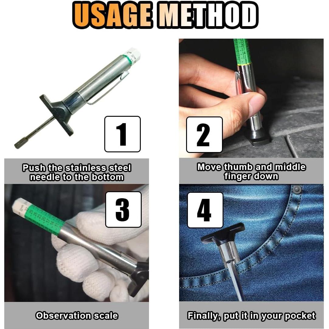 Medidor de Profundidad de Banda de Rodadura JOYCOURT 18g