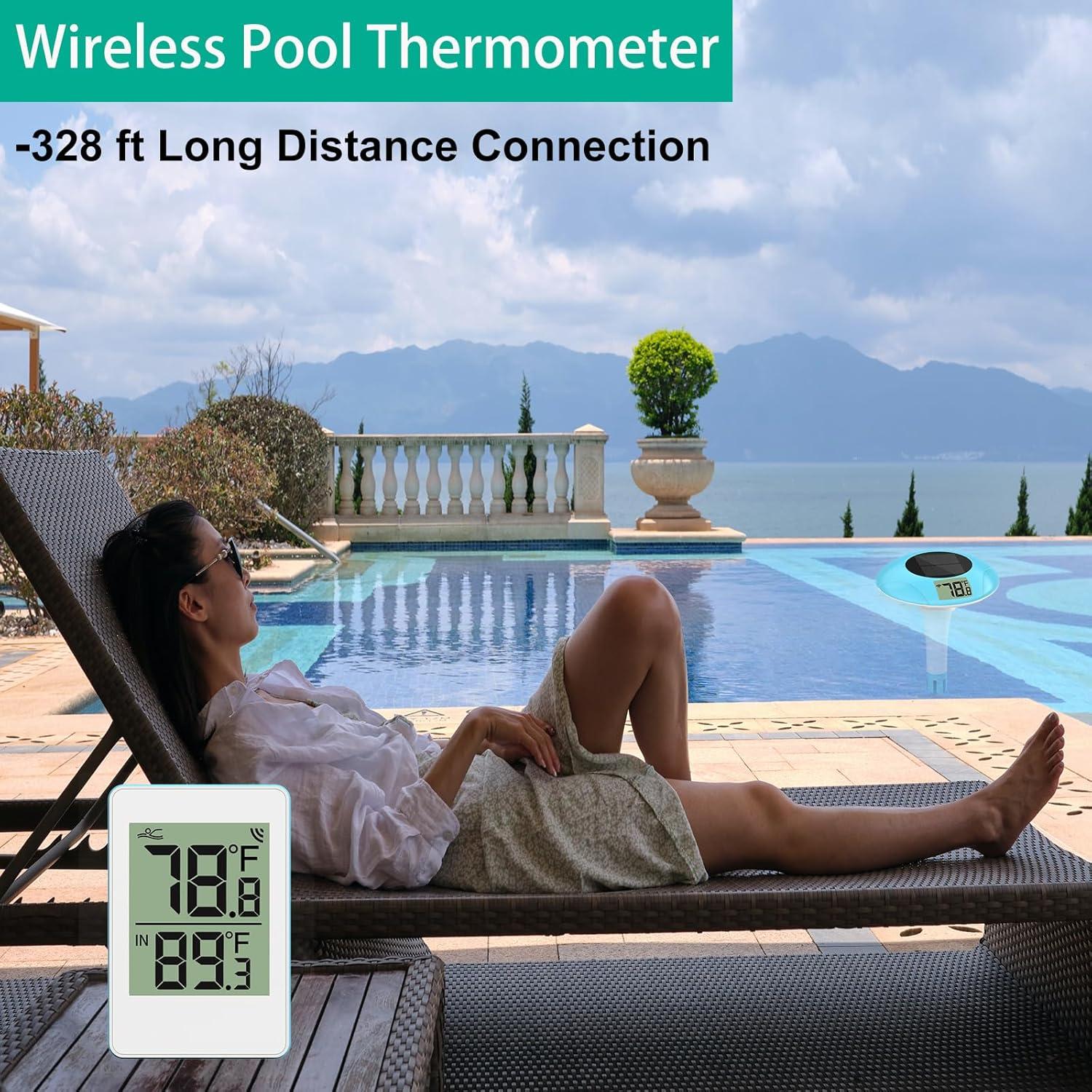 Termómetro de piscina digital T TESTRUST IPX8 inalámbrico