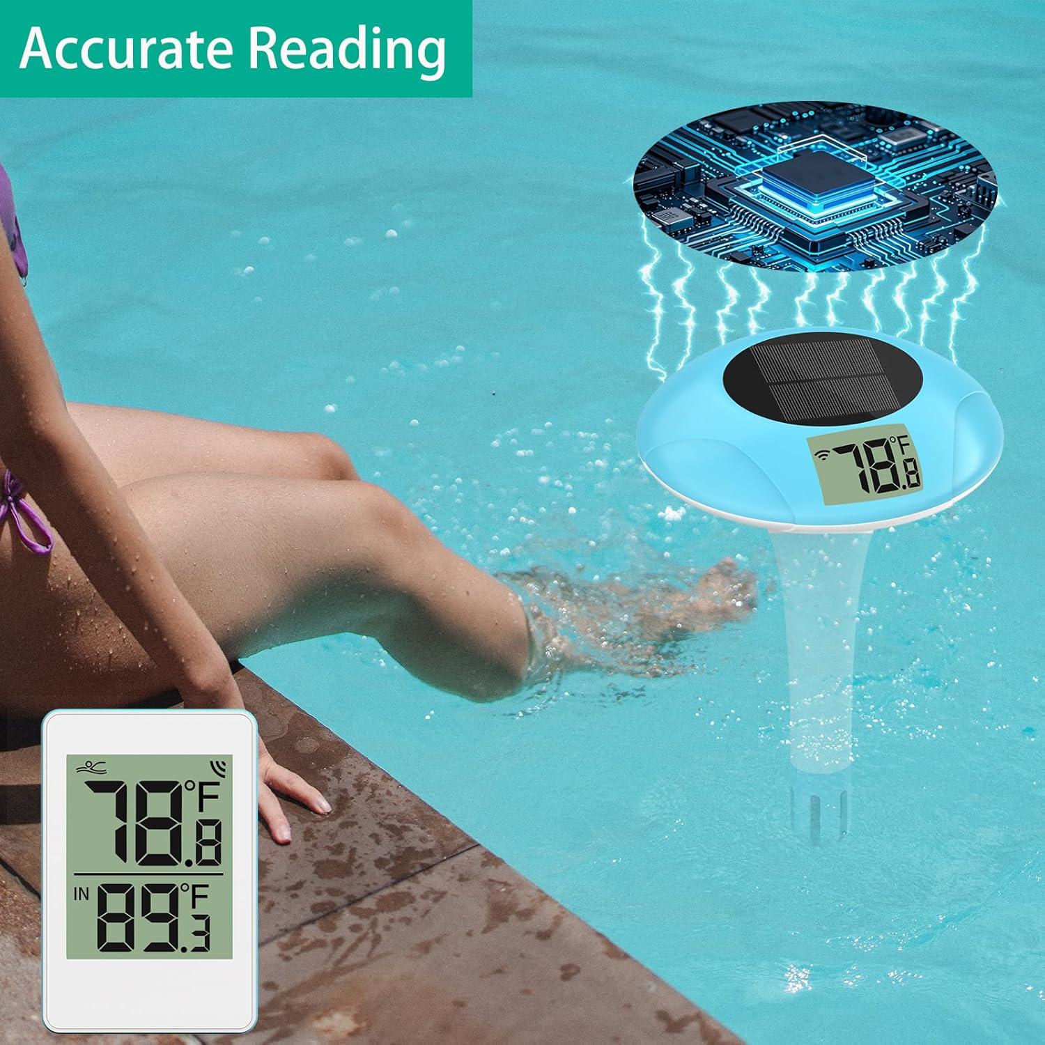 Termómetro de piscina digital T TESTRUST IPX8 inalámbrico