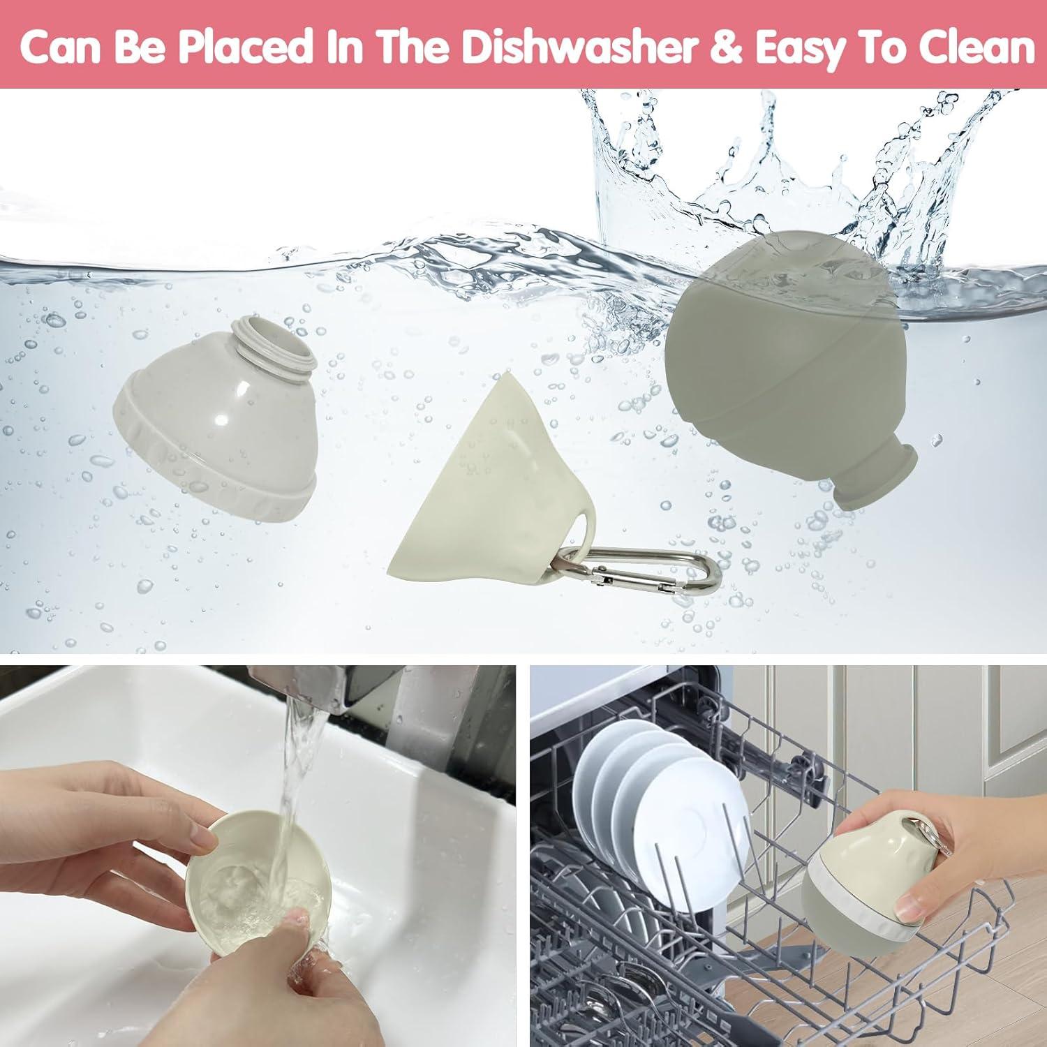 Botella de Agua para Perros DTOMCD 200ML Plegable Rosa