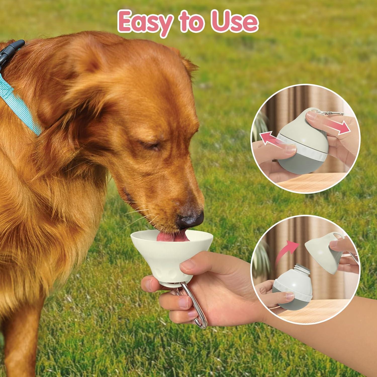 Botella de Agua para Perros DTOMCD 200ML Plegable Rosa