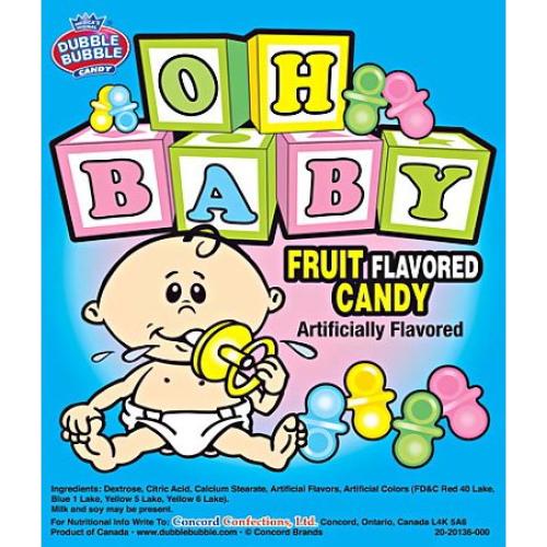 Dulces Oh Baby Chupetes Fruta 0.45 kg - Decoración Baby Shower
