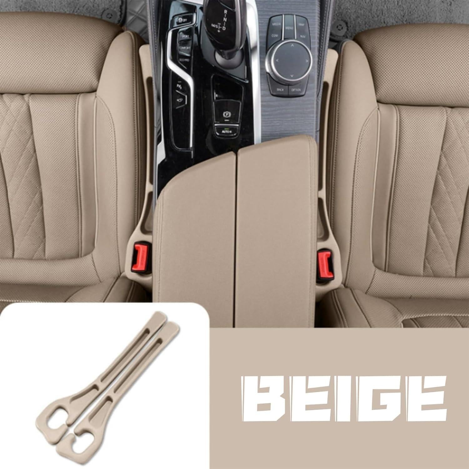 Relleno Espacio Asientos Coche Genérico Beige 2 Piezas