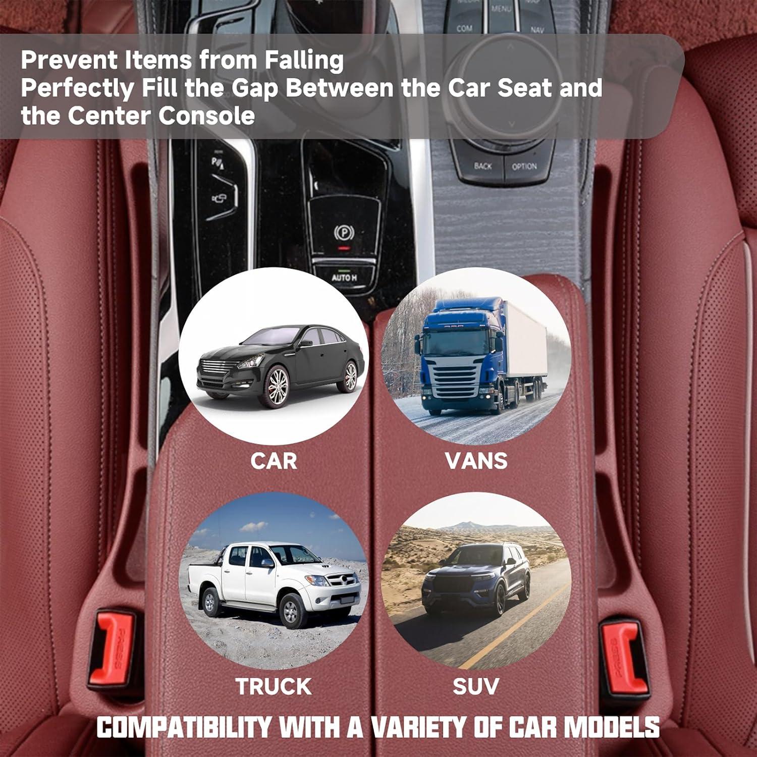 Relleno Espacio Asientos Coche Genérico Beige 2 Piezas