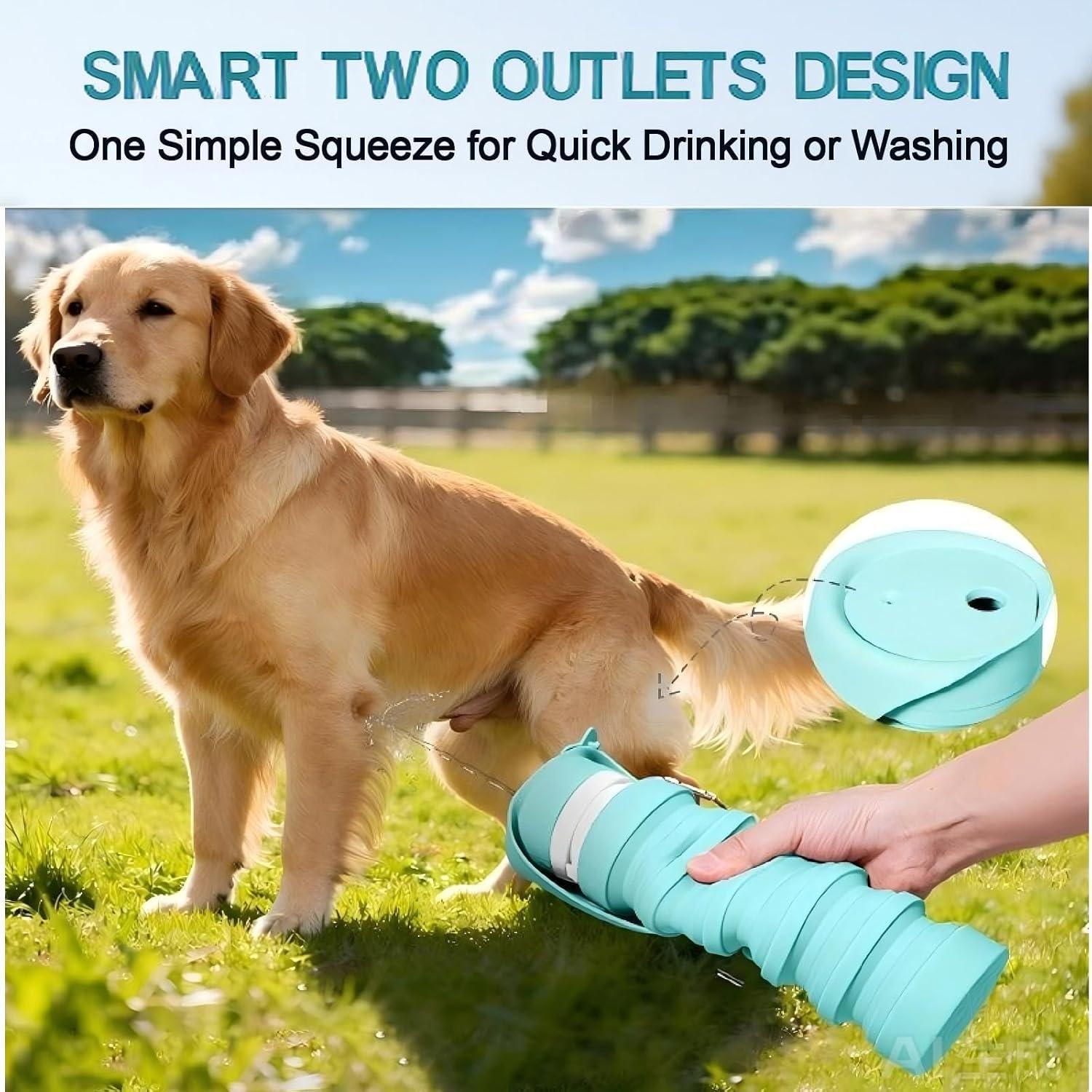 Botella de Agua Colapsable para Perros Maiyeli 550ml Silicona