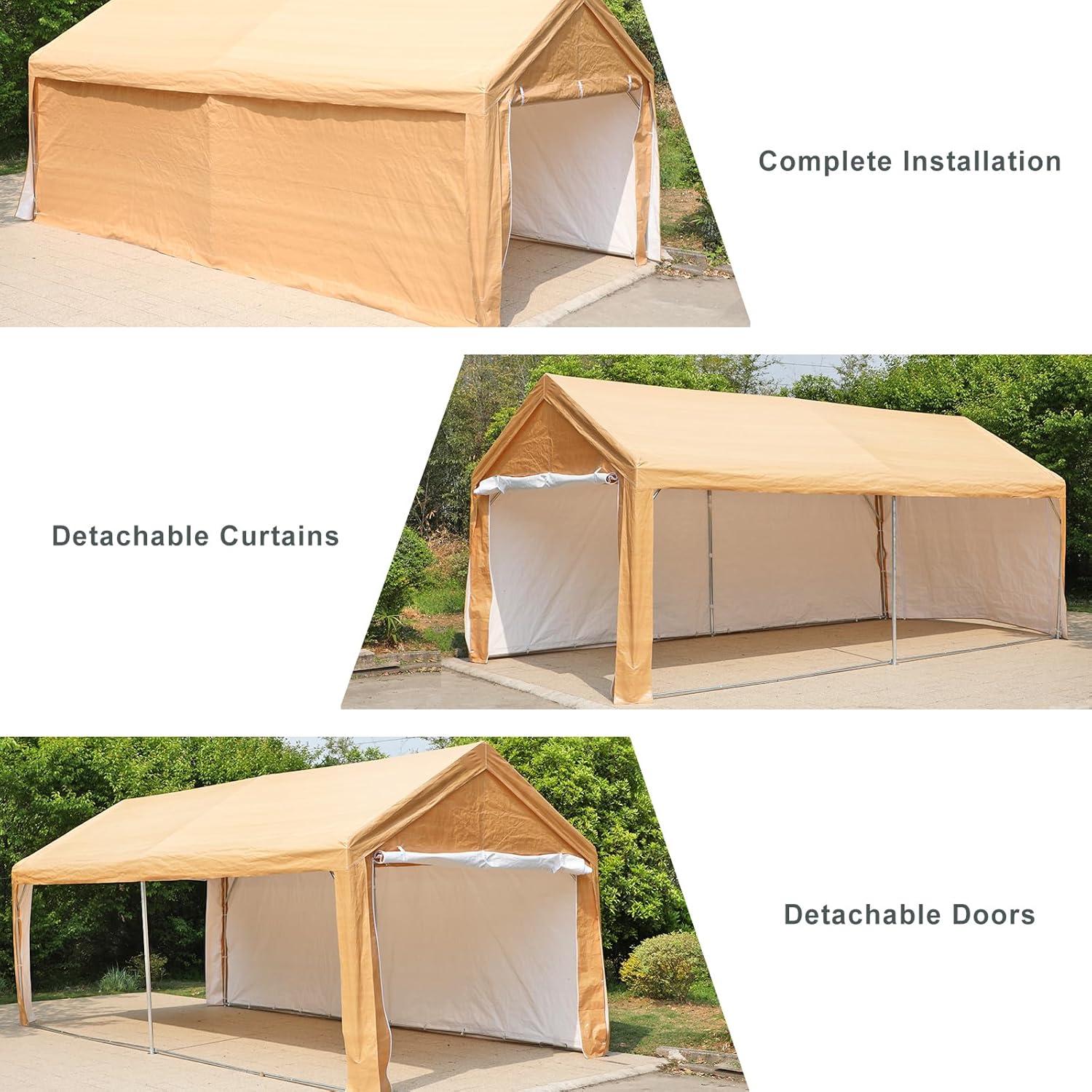 Carport Sophia & William 3x6 m con Paredes Laterales