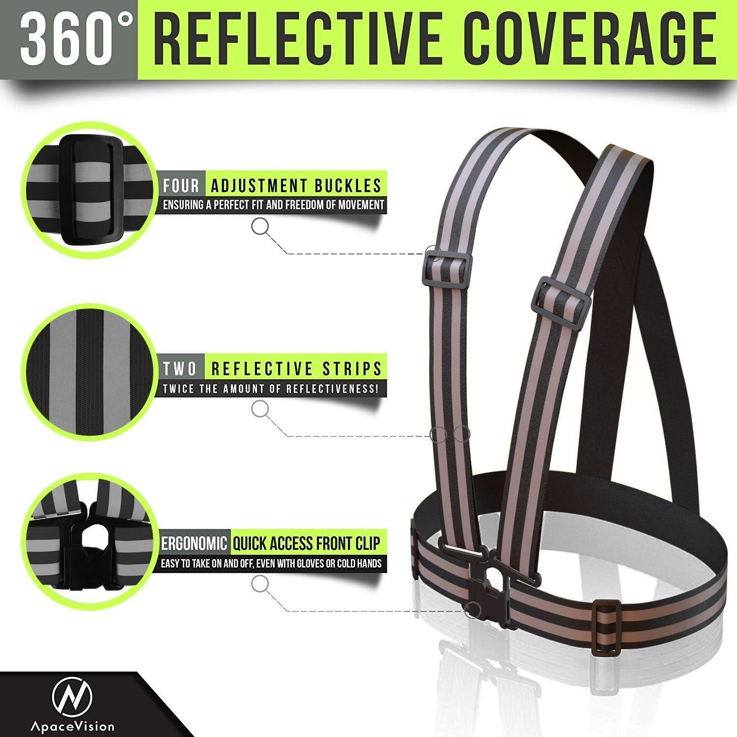 Chaleco Reflectante Apace Vision 2 Paquete Ajustable Unisex