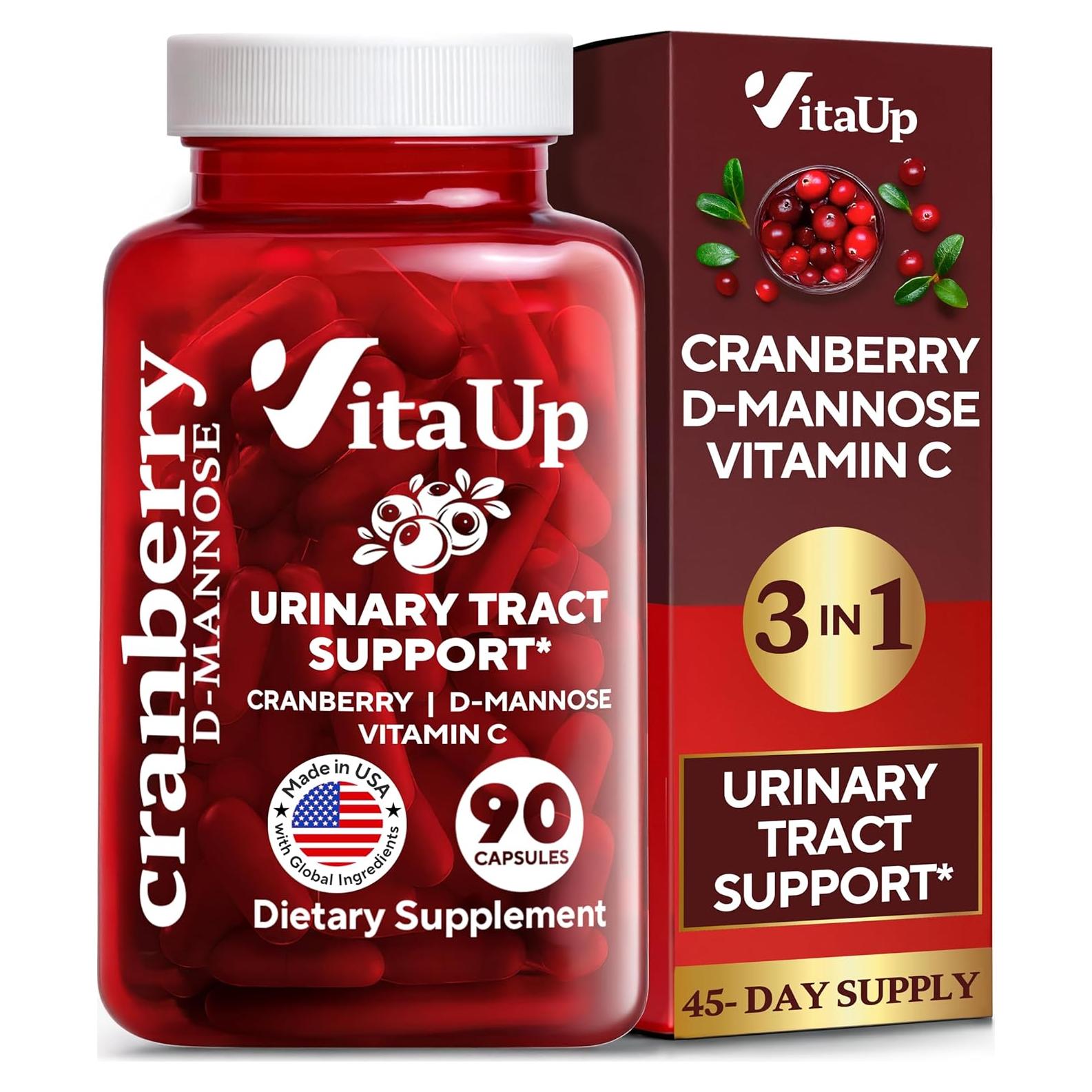 D-Mannosa VitaUp 1000mg con Arándano y Vitamina C - 90 Cápsulas