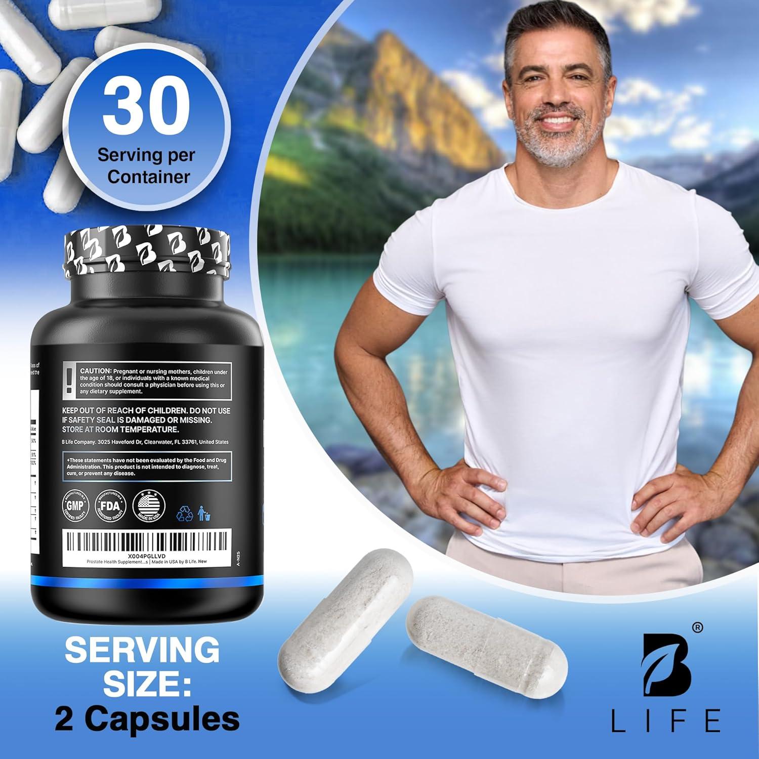 Suplemento Prostático B Life con Saw Palmetto 60 Cápsulas