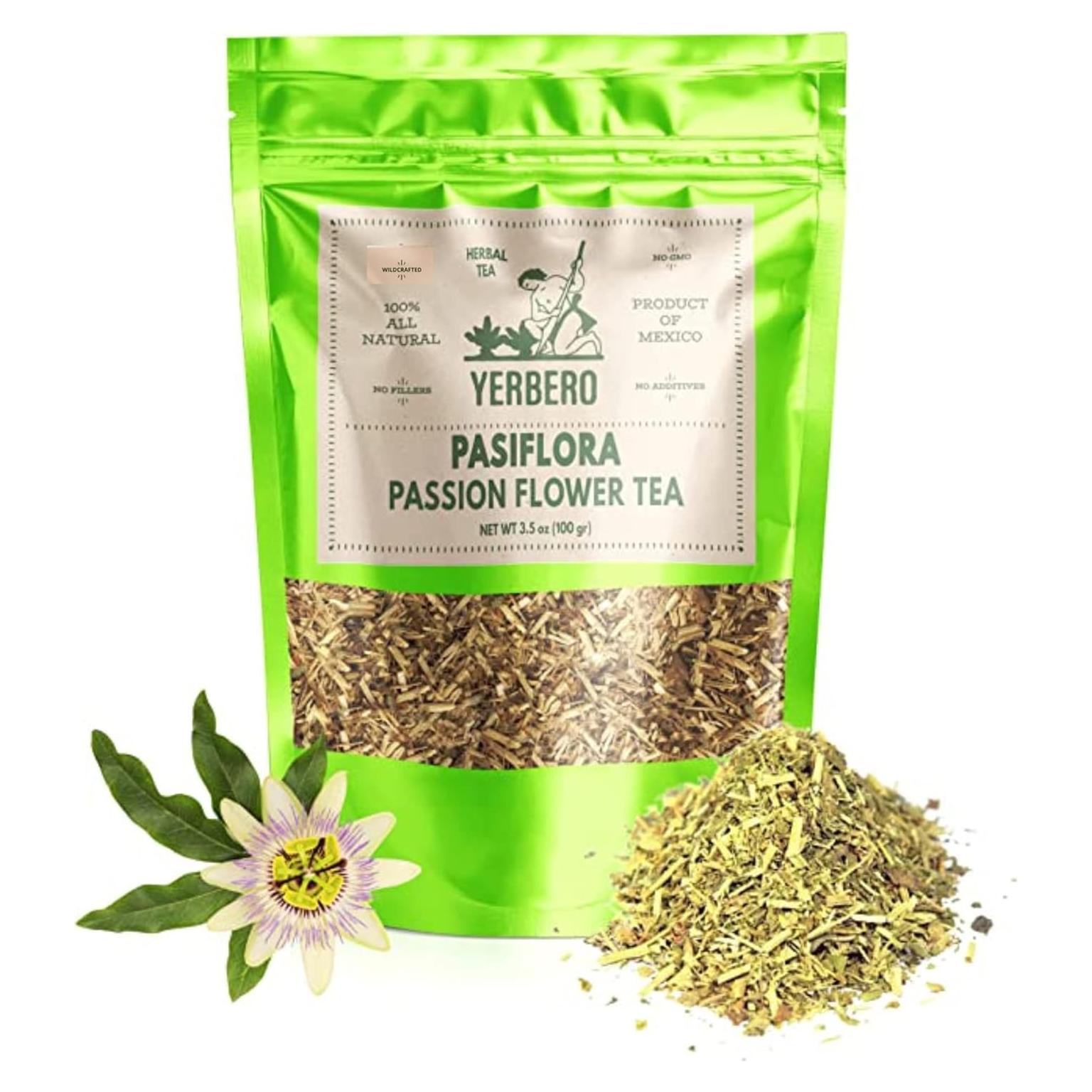 Té Herbal de Pasiflora Yerbero 100g - 100% Natural y Sin OGM