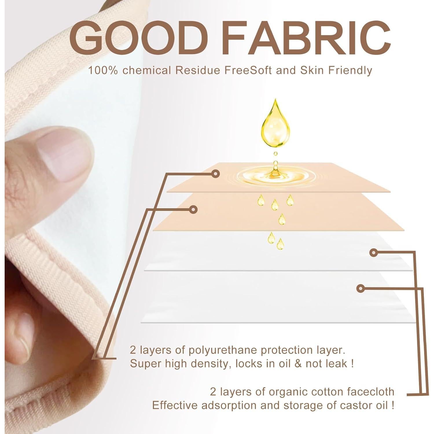 Paquete de 5 Aceites de Ricino Orgánico YHOVID 237ml y Envolturas