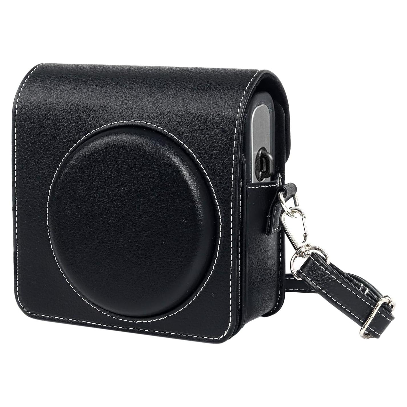 Funda Protectora HIYQIN para Cámara Fujifilm Instax SQ40 - Cuero PU Negro Clásico
