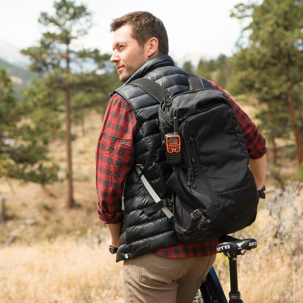 Midland- T51VP3 X-TALKER Spotting and Recovery Walkie-Talkie Long Range - FRS Two Way Radio for kids Caravanning with NOAA Weather Scan + Alert, 38 Privacy Codes - Black/Orange - 2 Pack