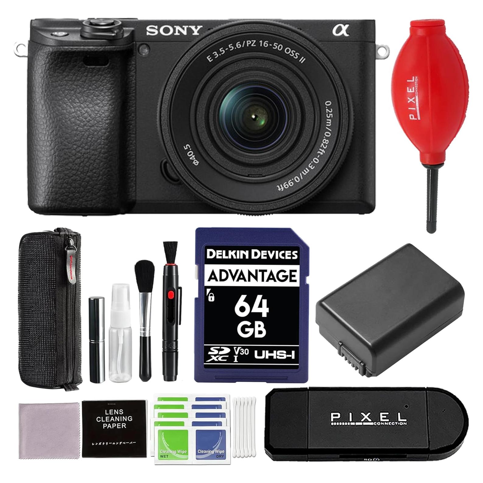 Cámara sin Espejo Sony Alpha 6400 con Lente 16-50mm y Accesorios