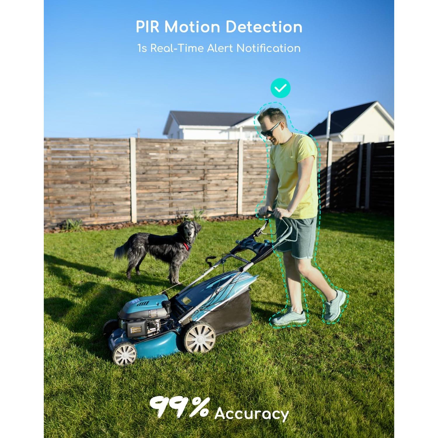 Cámara de Seguridad Solar COOAU C5 PRO 2K Inalámbrica IP66