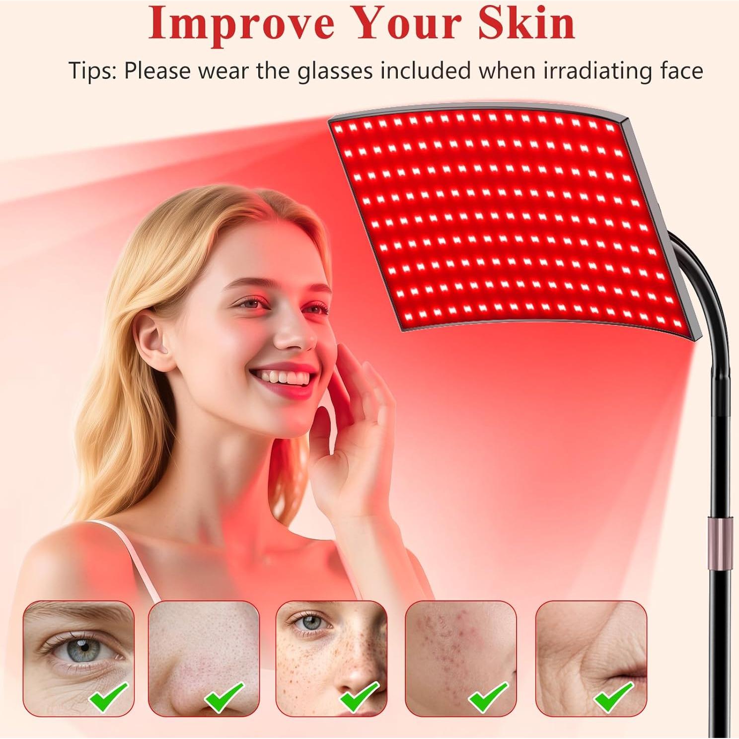 Terapia de Luz Roja XMZXMZ 660nm y 850nm Panel LED Grande